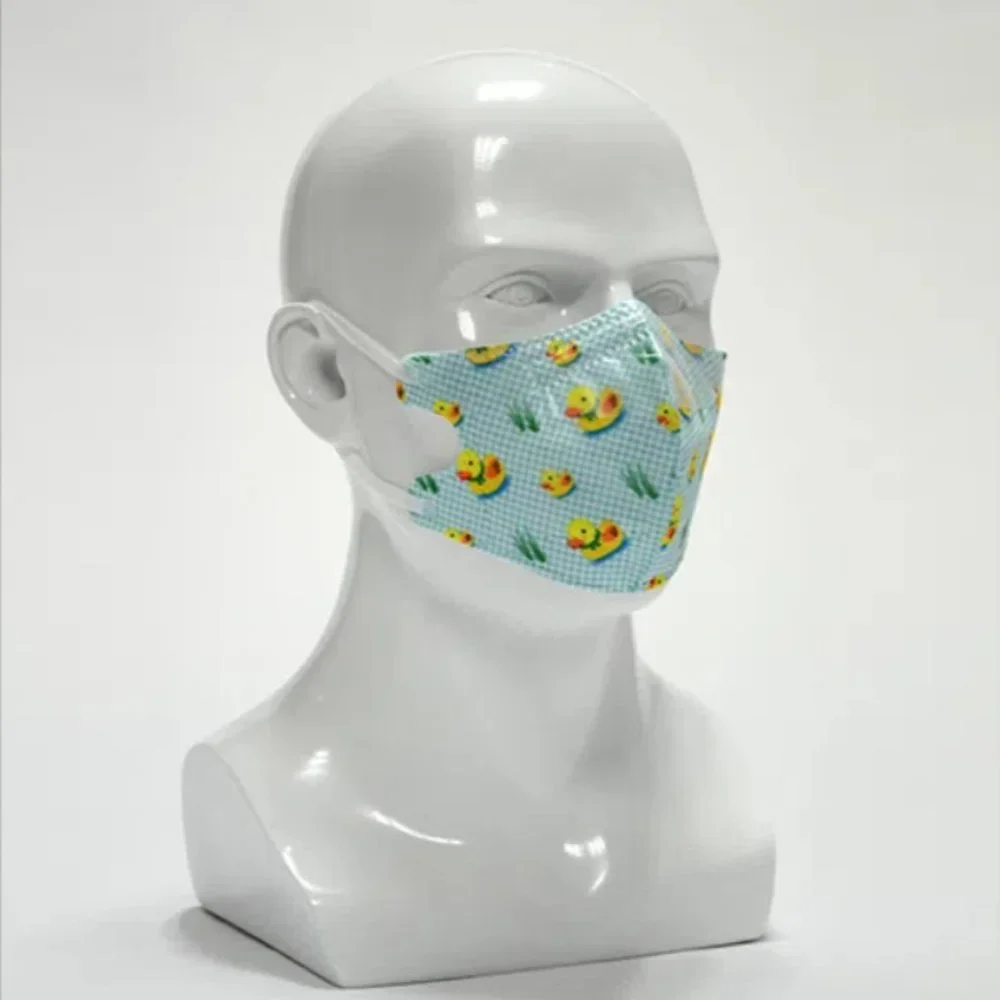 NEW 20 Child Face Mask w/ Silicone Seal Duck Pattern Adjustable Ear Loop